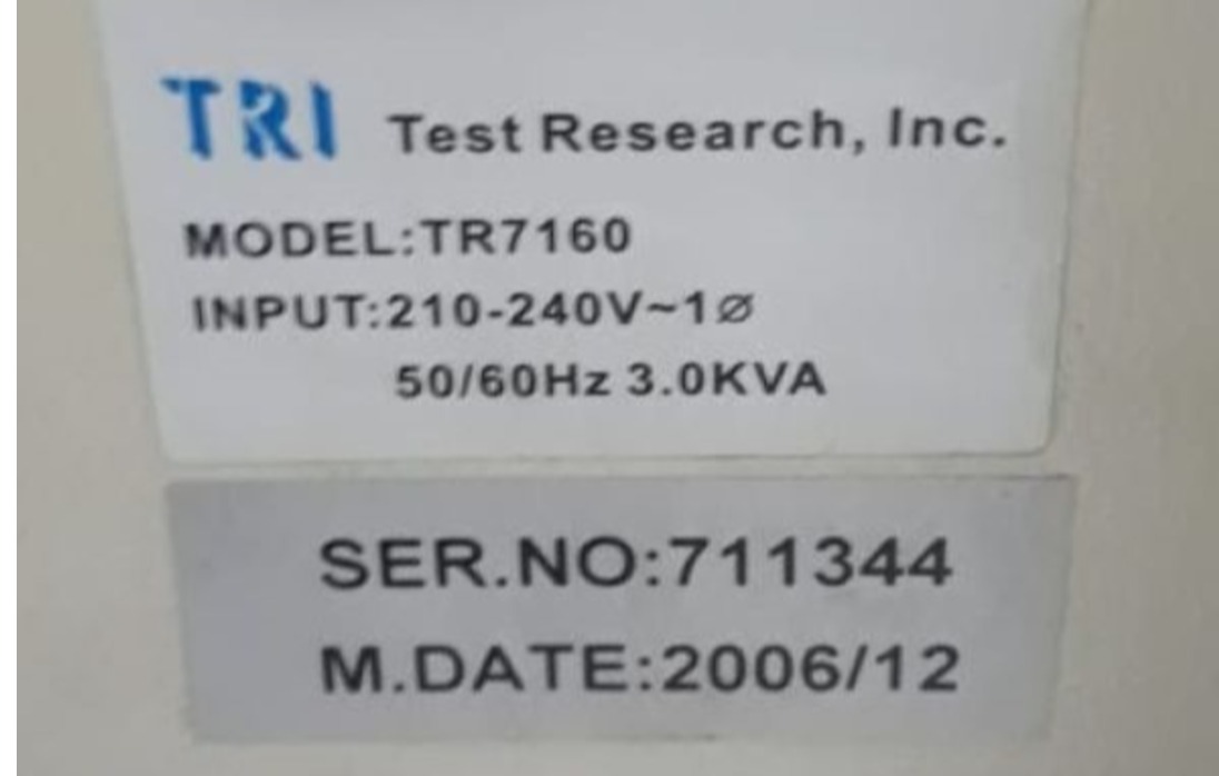 AOI 2D TRI TR7160 2006 210/240V    