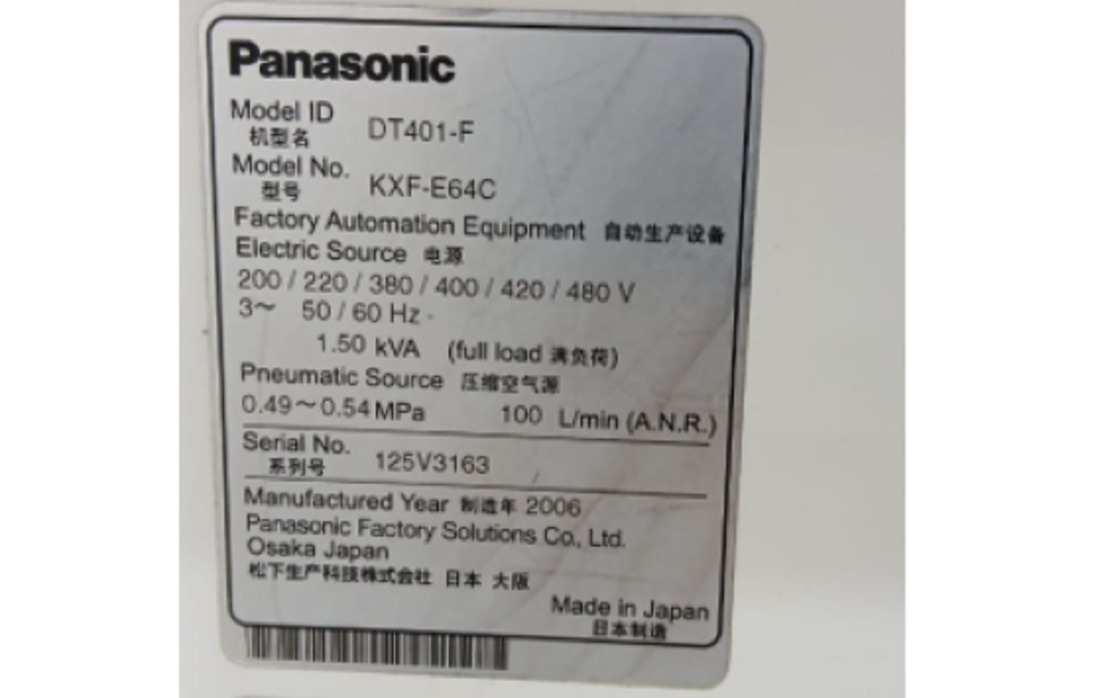 PICK AND PLACE FLEXIVEL PANASONIC DT401-F 2006 125V3163 200~480V MULTI 3 HEAD FEEDER CART DE 27 SLOTS NO FRONT TRAY FEEDER 