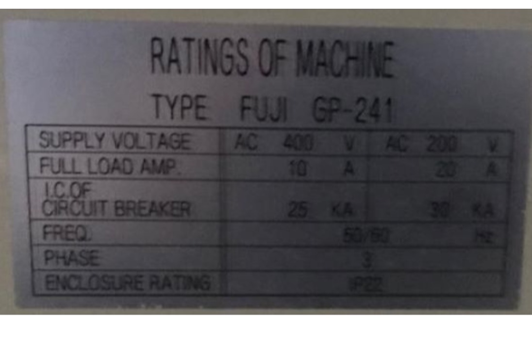 PRINTER AUTOMATICA FUJI GP-241 AC200V/AC400V 50/60HZ 