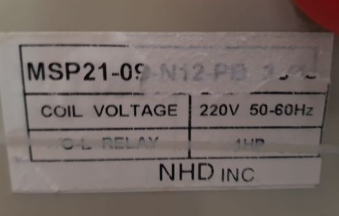 ROUTER ASPIRADOR NHD INC MSP21-09-N12-PB 220V O-L RELAY - 1HP 