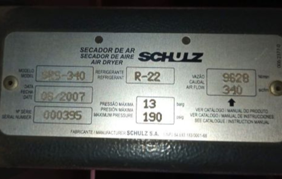 SECADOR DE AR SCHULZ SRS-340 2007 000395 