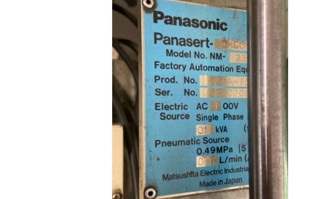 TRANSPORTADOR CONVEYOR 1M PANASONIC C-CON NM-2332B 5XB02066 110V SINGLE PHASE 0.1 KVA (FULL LOAD) / 0.4MPA {5 KGF/CM²} 