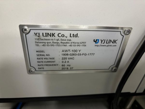 TRANSPORTADOR CONVEYOR DE INSPEÇÃO YJ LINK AWT-100Y 1906-0263-03-FG-1777 220VAC 60HZ (1,0M) 