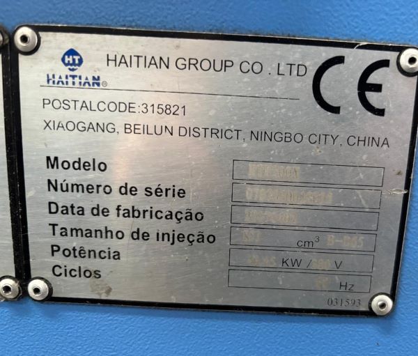 INJETORA HORIZONTAL HIDRÁULICA 300T HAITIAN HTF300X 2007 