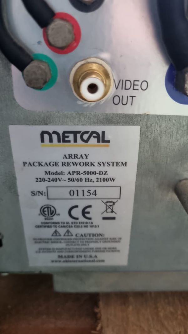 ESTAÇÃO DE RETRABALHO BGA METCAL APR-5000-DZ 01154 220/240V 50/60HZ 