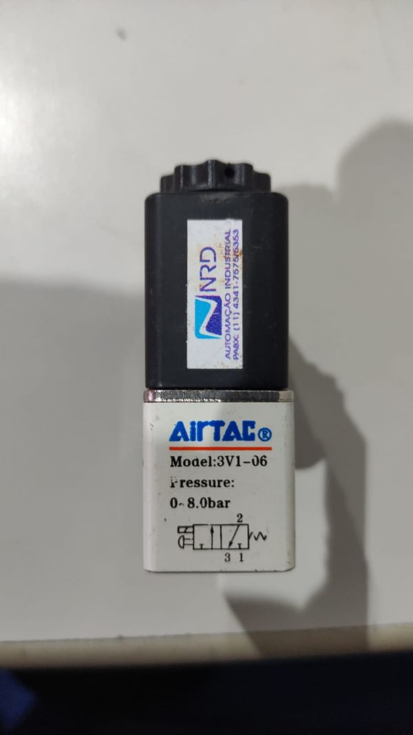 PNEUMATICOS VÁLVULAS AIRTAC 3V1-06 VALVULA SOLENOIDE PNEUMATICA 2 POSIÇÕES 110V 4.5VA 