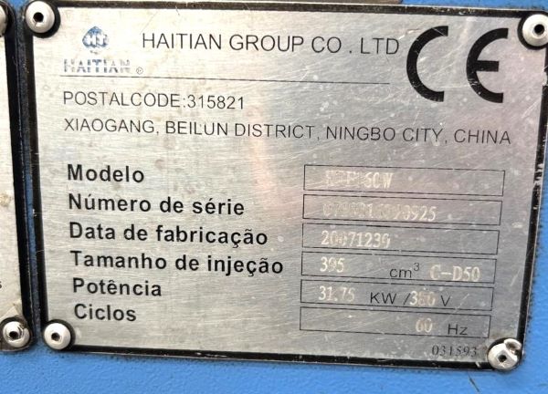 INJETORA HORIZONTAL HIDRÁULICA 160T HAITIAN HTF-160W 2007 380V 60HZ 