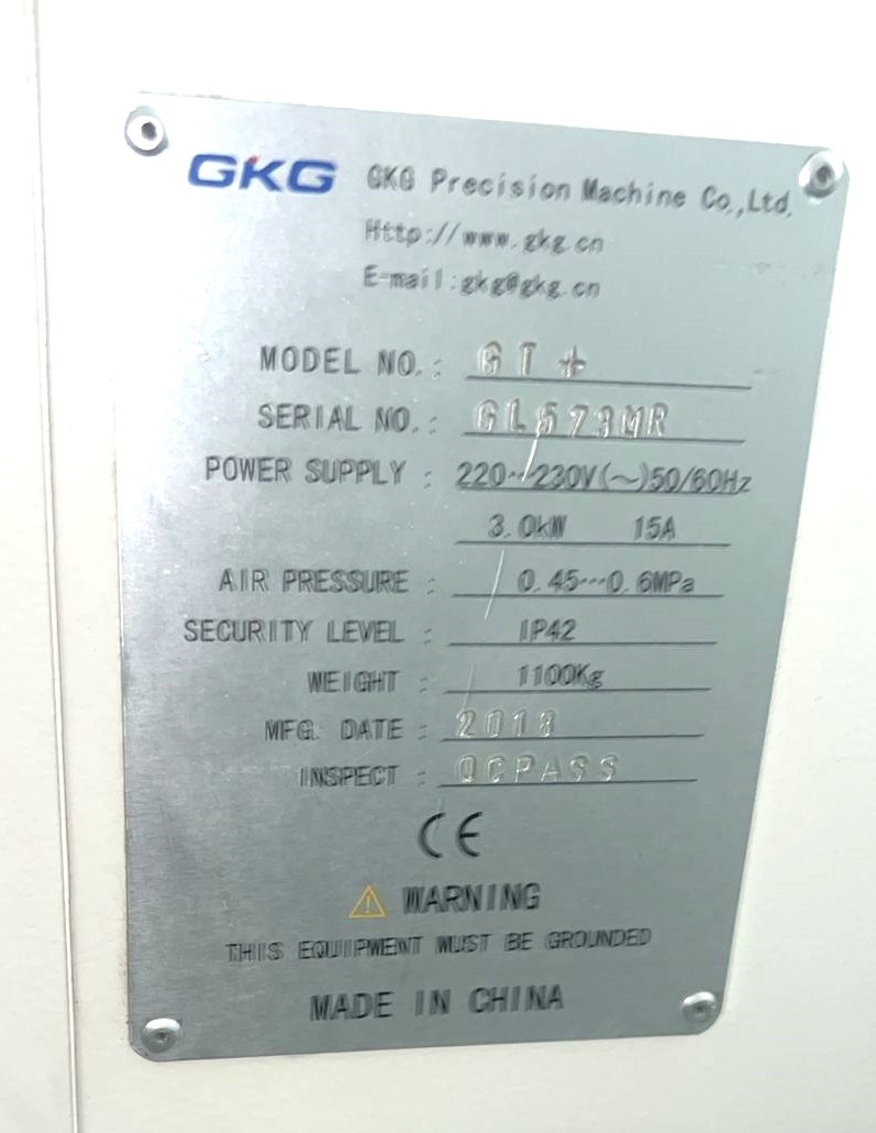 PRINTER AUTOMATICA GKG GT+ 2018 GL573MR 220/230V 