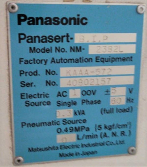 TRANSPORTADOR INVERTER CONVEYOR PANASONIC B.I.P 2000 40802-157 110V 0,5 METRO 