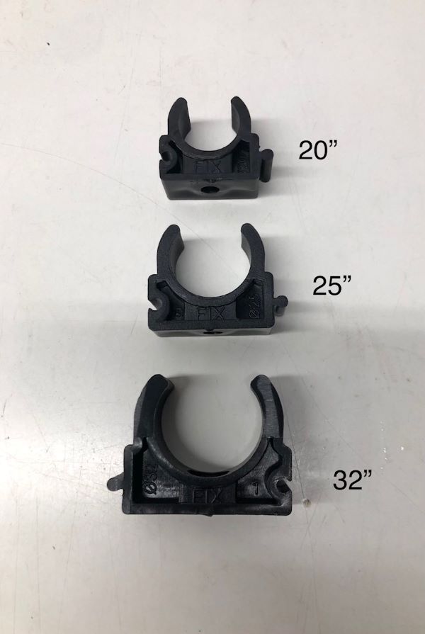PERIFERICOS DE INJEÇAO MOLDE ABRAÇADEIRA PARA ELETRODUTOS TAMANHOS 20”, 25” E 32” 