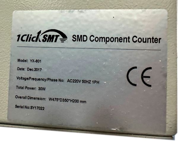 CONTADORA DE COMPONENTES ELETRONICOS SMD SEMIAUTOMÁTICA SMT SMD COMPONENT YX-801 2017 SY17022 AC220V 50HZ 