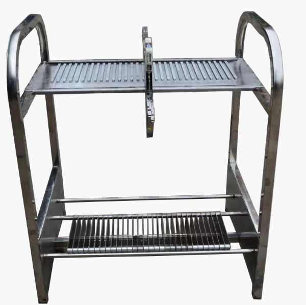 CARRINHO DE FEEDER DE TRANSPORTE FUJI CP643 CP743 XP143E NOVO SLOTS: 40 - MATERIAL: STAINLESS STEEL 