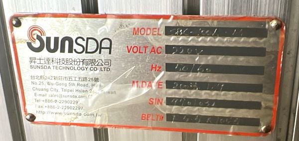 TRANSPORTADOR CONVEYOR 0,4M SUNSDA SBC-100A 2007 9101032 220V 50/60HZ 