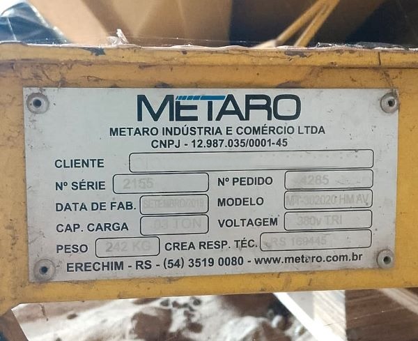 RAMPA NIVELADORA DE DOCA METARO MT-302020 HMAV 2019 2155 380V 3 TONELADAS 