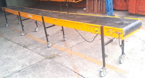 ESTEIRA TRANSPORTADORA DE LONA 8 X 0,40 X 0,80 REGULÁVEL COM RODINHA 
