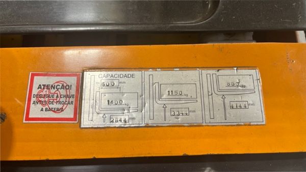 PALETEIRA ELETRICA STILL BRASIL EGV1461154144TL564 2006 34026000041-8 