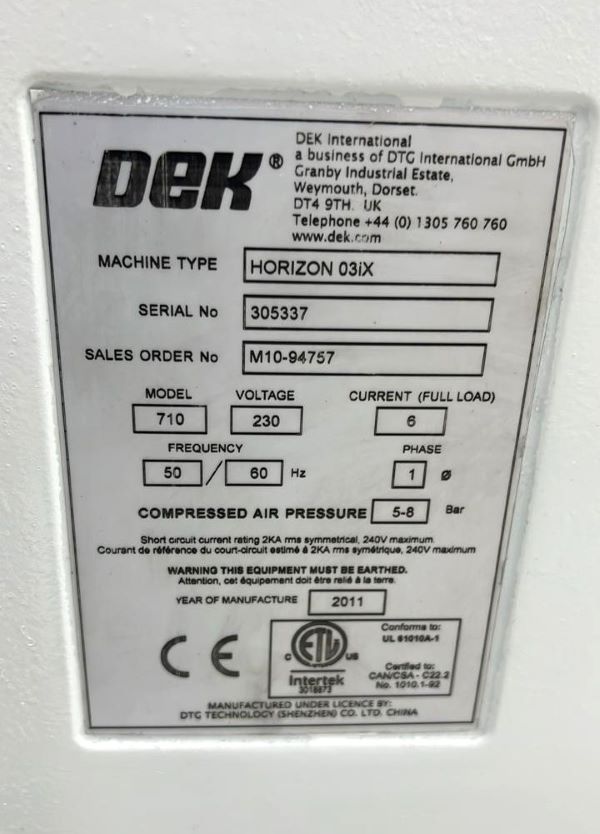 PRINTER AUTOMATICA DEK 03IX 2011 305337 230V 