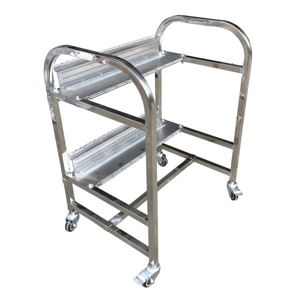 CARRINHO DE FEEDER DE TRANSPORTE JUKI KE2050 2060 2070 2080 NOVO SLOTS: 80 - MATERIAL: STAINLESS STEEL 