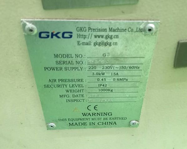 PRINTER AUTOMATICA GKG G3 2008 B083036 220V 