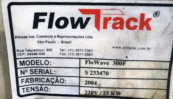 MÁQUINA DE SOLDA DUPLA ONDA DE CHUMBO FLOW TRACK FLOWAVE 2004 S 233470 220V 