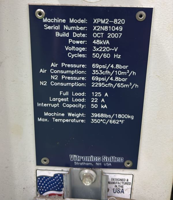 FORNO 8 ZONAS VITRONICS XPM2-820 2007 X2N81049 3X220~V 