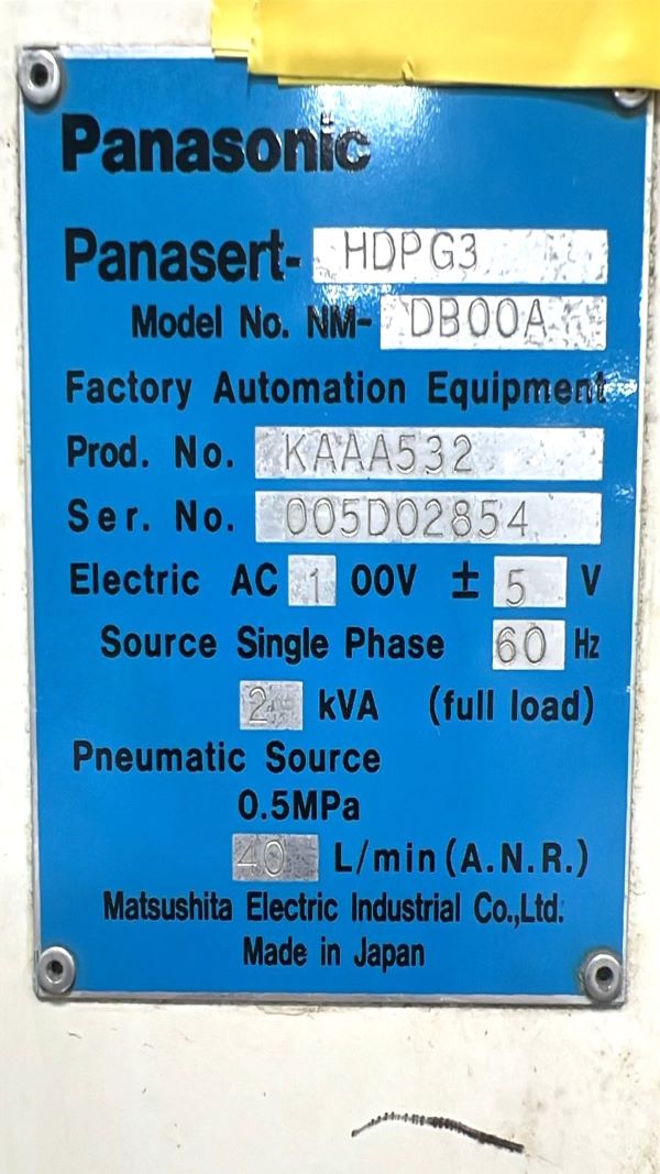 ADESIVADORA PONTOS DE COLA PANASONIC NM-DB00A 005D02854 