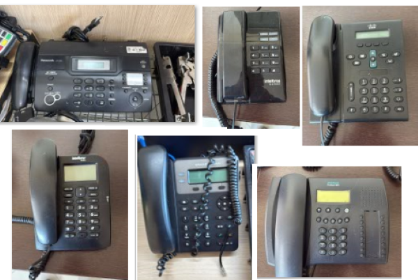 LOTE TELECOM DIVERSOS TELEFONE, PABX, FAX 