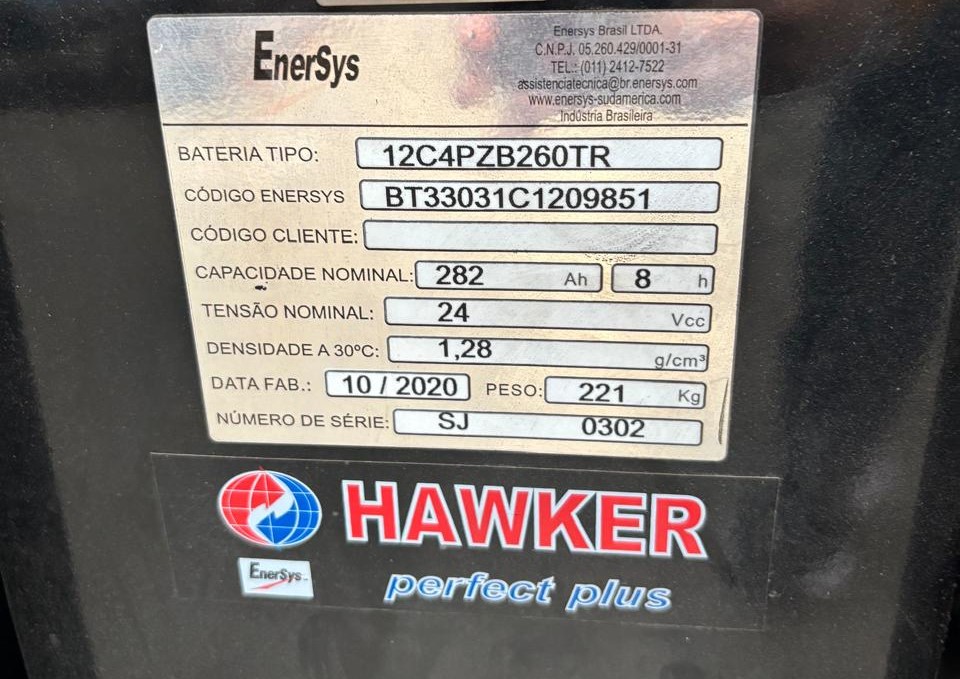 PALETEIRA ELETRICA ENERSYS 2020 SJ 0302 24VCC 