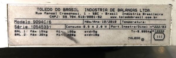 BALANÇA DE PRECISÃO TOLEDO 9094C/6 