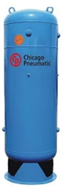 RESERVATORIO E SEPARADOR DE CONDENSADO CHICAGO PNEUMATIC 0,245M3 / 245L / 8,65 PES 