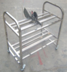 CARRINHO DE FEEDER DE TRANSPORTE SANYO NOVO SLOTS: 100 - MATERIAL: STAINLESS STEEL 