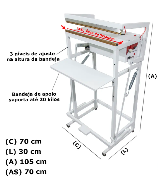 SELADORA 70CM ISAMAQ P/SACO DE GELO - AREIA - PEDRA TUBULAR NOVA 