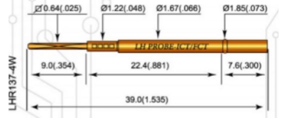 AGULHA DO RECEPTACULO IMPORTADA LHR 137-4W PROBE ICT/FCT NOVA 