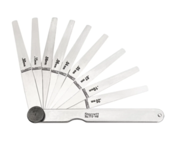 CALIBRADOR DE FOLGA 9 LÂMINAS 0,04 A 30MM STARRETT 