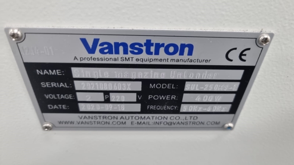 TRANSPORTADOR UNLOADER VANSTRON SUL-250MS-E 2020 2021080603X 220V 2 FASES/50HZ-60HZ/400W (E/D) 