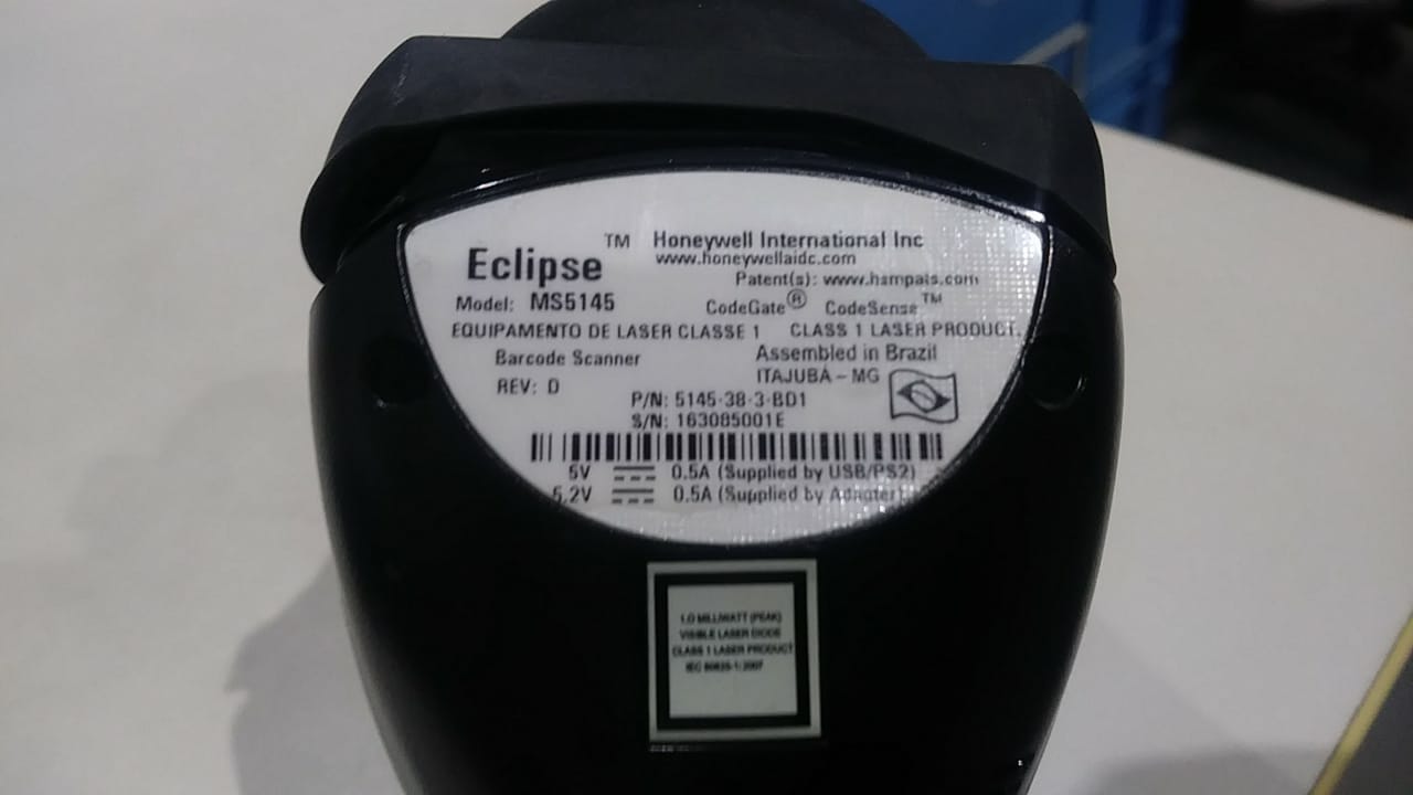 LEITOR DE CÓDIGO DE BARRAS ECLIPSE MS5145 163085001E 5V 