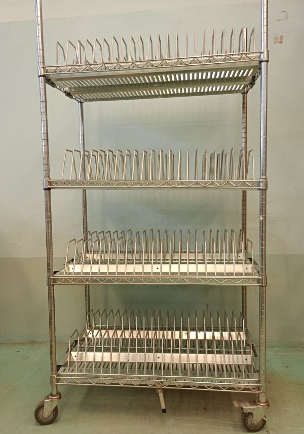 CARRINHO DE COMPONENTES ELETRONICOS 4 DIVISÓRIAS 